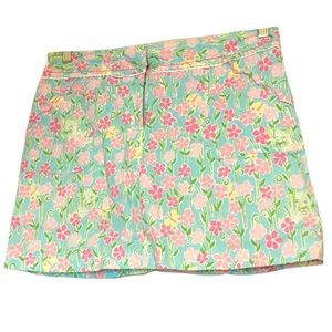 LILLY PULITZER Floral Skort Cheetah Size 8